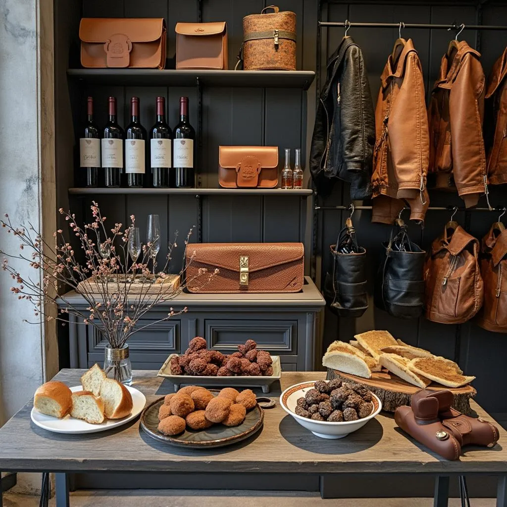 Productos argentinos exhibidos en tienda europea